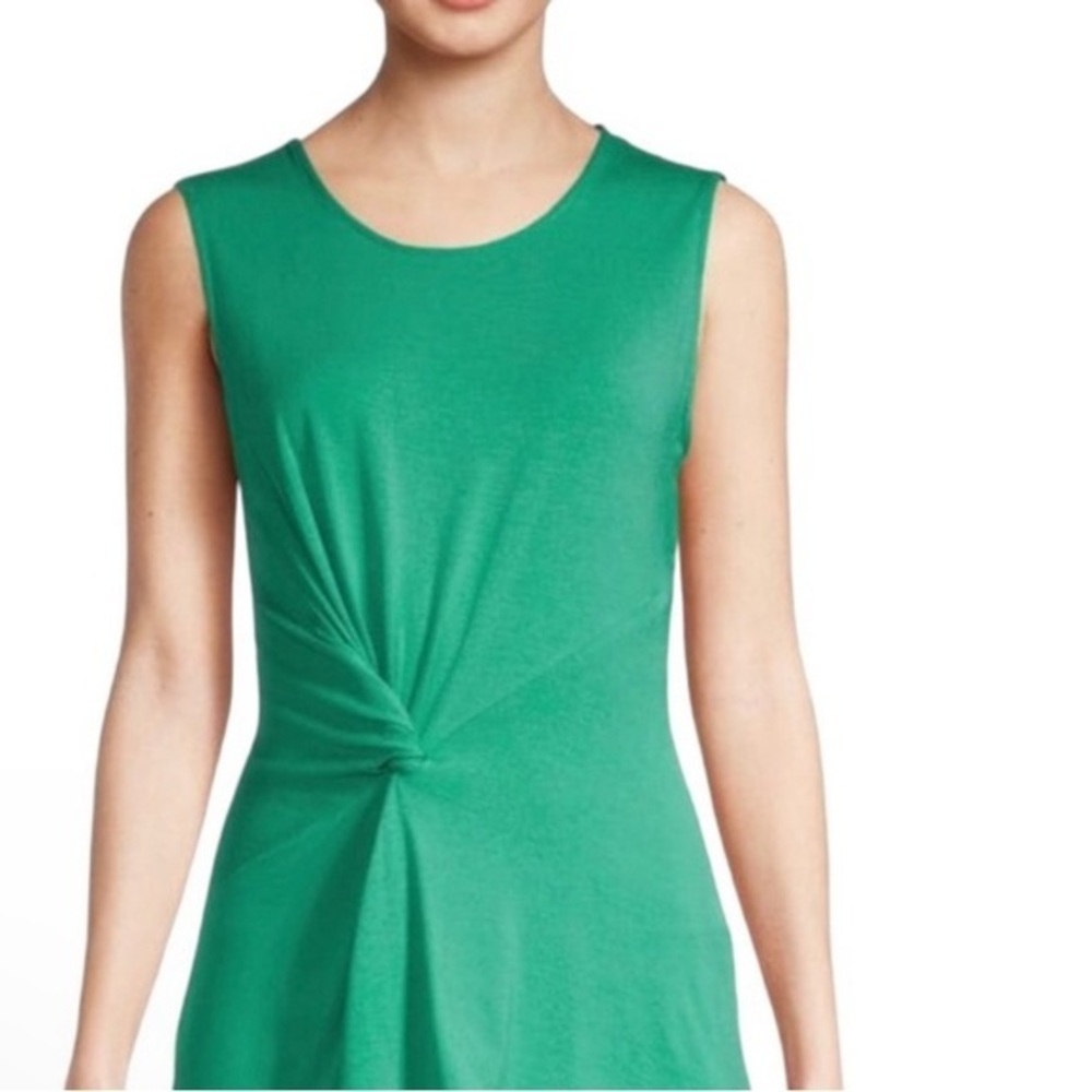 Kobi Halperin Sleeveless Green Blouse with Knotted Front Detail  - Medium NWT
